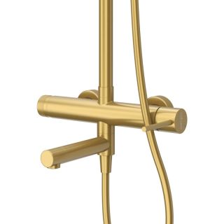 Cezares RELAX-CVD-BORO Душевая стойка со смесителем и изливом брашированное золото